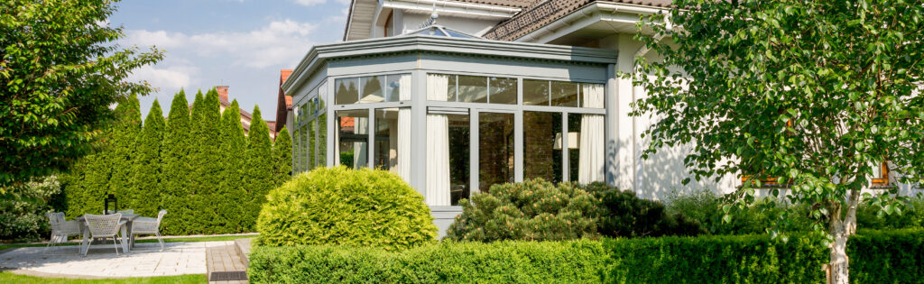 A traditional style solarium home addition